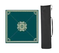 poker mat, Mahjong table mat Tabletop Game Mats, Thickened Square Table Mat, Anti Slip Noise Reduction , For Poker Card Games Board Tile(Green,70x70cm (27.55x27.55in))