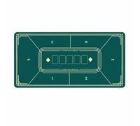 poker mat, Professional Tabletop Layout Mat with Carrying Bag,Rubber Game Layout Table Top Cover for Parties(Green,L)