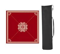 Poker mats, Mahjong table mat Tabletop Game Mats, Thickened Square Table Mat, Anti Slip Noise Reduction , For Poker Card Games Board Tile(Red,70x70cm (27.55x27.55in))
