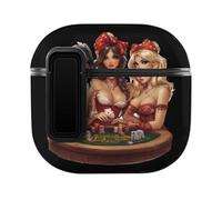 Poker Pinup Girls Cute Case PC Earbud Cases Protective Cover Compatible for AirPods 4