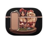 Poker Pinup Girls Printed Case Compatible for Airpods Pro 2 Earbud Cases Earphone Protective Covers