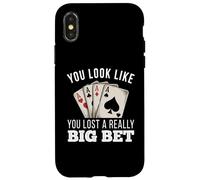 Poker Player Aces Cards Game Gambler Bluff Bet Chips Casino Case for iPhone X/XS