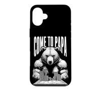 Poker Player Bear Funny Come To Papa Grizzly Gambler Aces Case for iPhone 16 Plus