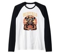 Poker Player Cards Bluffalo Casino Raise Fold All-in Vintage Raglan Baseball Tee