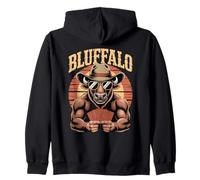 Poker Player Cards Bluffalo Casino Raise Fold All-In Vintage Zip Hoodie