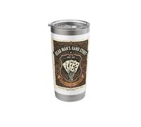 Poker Player Dead Man's Hand Stout Aces Eights Beer Label Stainless Steel Insulated Tumbler