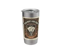 Poker Player Dead Man's Hand Stout Aces Eights Beer Label Stainless Steel Insulated Tumbler
