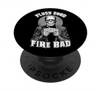 Poker Player Halloween Funny Frankenstein Flush Good Cards PopSockets Adhesive PopGrip