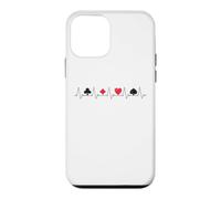 Poker Player Heartbeat with Playing Card Suits ECG Gambling Case for iPhone 12 mini