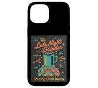 Poker Player Retro Late Night Grinder Folding til Dawn Cards Case for iPhone 15