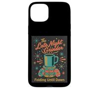 Poker Player Retro Late Night Grinder Folding til Dawn Cards Case for iPhone 15 Plus