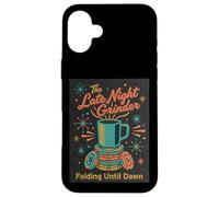 Poker Player Retro Late Night Grinder Folding til Dawn Cards Case for iPhone 16 Plus