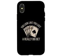 Poker Player Royal Flush Cards Game Gambler Bluff Bet Casino Case for iPhone X/XS