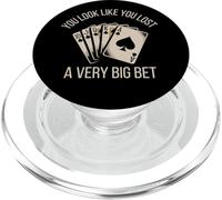 Poker Player Royal Flush Cards Game Gambler Bluff Bet Casino PopSockets PopGrip for MagSafe