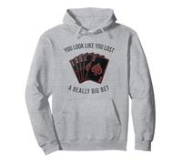 Poker Player Royal Flush Cards Game Gambler Bluff Bet Casino Pullover Hoodie