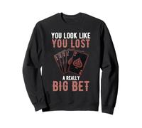 Poker Player Royal Flush Cards Game Gambler Bluff Bet Casino Sweatshirt