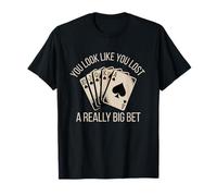 Poker Player Royal Flush Cards Game Gambler Bluff Bet Casino T-Shirt