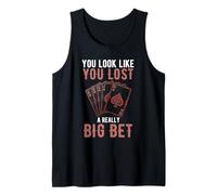 Poker Player Royal Flush Cards Game Gambler Bluff Bet Casino Tank Top