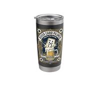 Poker Player The River Card Pilsner The Final Out Beer Label Stainless Steel Insulated Tumbler