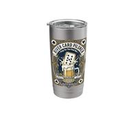 Poker Player The River Card Pilsner The Final Out Beer Label Stainless Steel Insulated Tumbler
