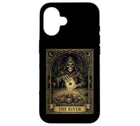Poker Player The River Tarot Card Skeleton Ace of Spades Case for iPhone 16