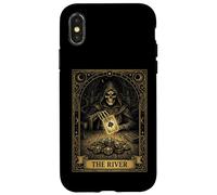 Poker Player The River Tarot Card Skeleton Ace of Spades Case for iPhone X/XS