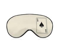 Poker Playing Card Printed Sleep Mask for Unisex Adult Soft Night Blindfold with Adjustable Strap