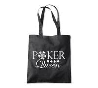 Poker Queen Cards Bluff Tote Shopping Bag 10 Litres Capacity 42 x 38cm