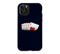 Poker Royal Flush Hearts Double Casino Card Game Lover Case for iPhone 11 Pro