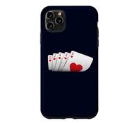 Poker Royal Flush Hearts Double Casino Card Game Lover Case for iPhone 11 Pro Max