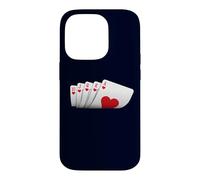 Poker Royal Flush Hearts Double Casino Card Game Lover Case for iPhone 14 Pro