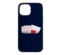 Poker Royal Flush Hearts Double Casino Card Game Lover Case for iPhone 15