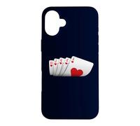 Poker Royal Flush Hearts Double Casino Card Game Lover Case for iPhone 16 Plus