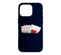 Poker Royal Flush Hearts Double Casino Card Game Lover Case for iPhone 16 Pro