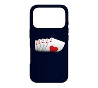Poker Royal Flush Hearts Double Casino Card Game Lover Case for iPhone 17 Pro