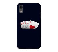 Poker Royal Flush Hearts Double Casino Card Game Lover Case for iPhone XR