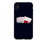 Poker Royal Flush Hearts Double Casino Card Game Lover Case for iPhone XS Max