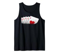 Poker Royal Flush Hearts Double Casino Card Game Lover Tank Top
