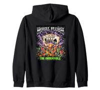 Poker Royal Flush The Unbeatable Retro Bootleg Card Player Zip Hoodie