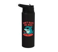 Poker Shark Don't Bluff Me Baby Card Player Stainless Steel Insulated Water Bottle