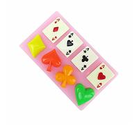 Poker Silicone Mold - MoldFunljm Playing Cards Hearts Diamonds Spades Clubs Mould for Chocolate, Fondant, Cake Cupcake Topper Decorating, Soap, Gum Paste, Polymer Clay, Candy, Resin