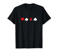 Poker Simple Symbols Value Graphic T-Shirt, Men, Black, S