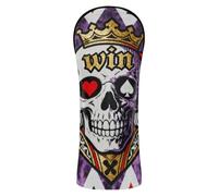 Poker Skull King Winner Golf Covers Pu Leather with Number Tags Designed to Fit All Woods and Drivers
