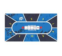 Poker Table Mat - Poker Game Tablecloth Rubber Layout Mat - Tabletop Nonslip Pad For Home Entertainment, Board Game Rooms, Family Nights