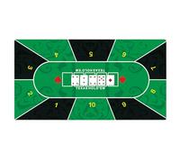 Poker Table Mat, Texas Poker Mat, Play Mat, Poker Layout Tablecloth, Holdem Table Mat for Board Games Room, Home Entertainment, Family Nights