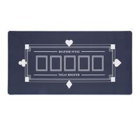 Poker Table Mat Top Texas Hold'em Layout Surface Water Resistent Casino Non-Slip Professional Roll Up Portable (4 Players 80x40cm)