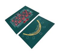 Poker Table Top Mat - Foldable Double Sided Card Game Layout, Non Woven Felt 60x90cm | Portable Anti Slip Playing Cover For Roulette Blackjack Family Night Party Gathering Holiday Entertainmen