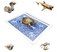 Poker Totems | Poker Card Guard | Brass Animals Edition | 44 Designs To Choose From | Heavy Weighted Card Protectors | Minature Metal Ornaments | Lucky Charms (The Tortoise)