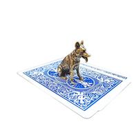 Poker Totems | Poker Card Guard | Brass Animals Edition | 44 Designs To Choose From | Heavy Weighted Card Protectors | Minature Metal Ornaments | Lucky Charms (The Dog)