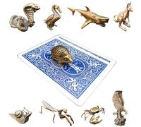 Poker Totems | Poker Card Guard | Brass Animals Edition | 44 Designs To Choose From | Heavy Weighted Card Protectors | Minature Metal Ornaments | Lucky Charms (The Hedgehog)